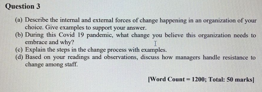 if possible, show references link Question 3 (a)