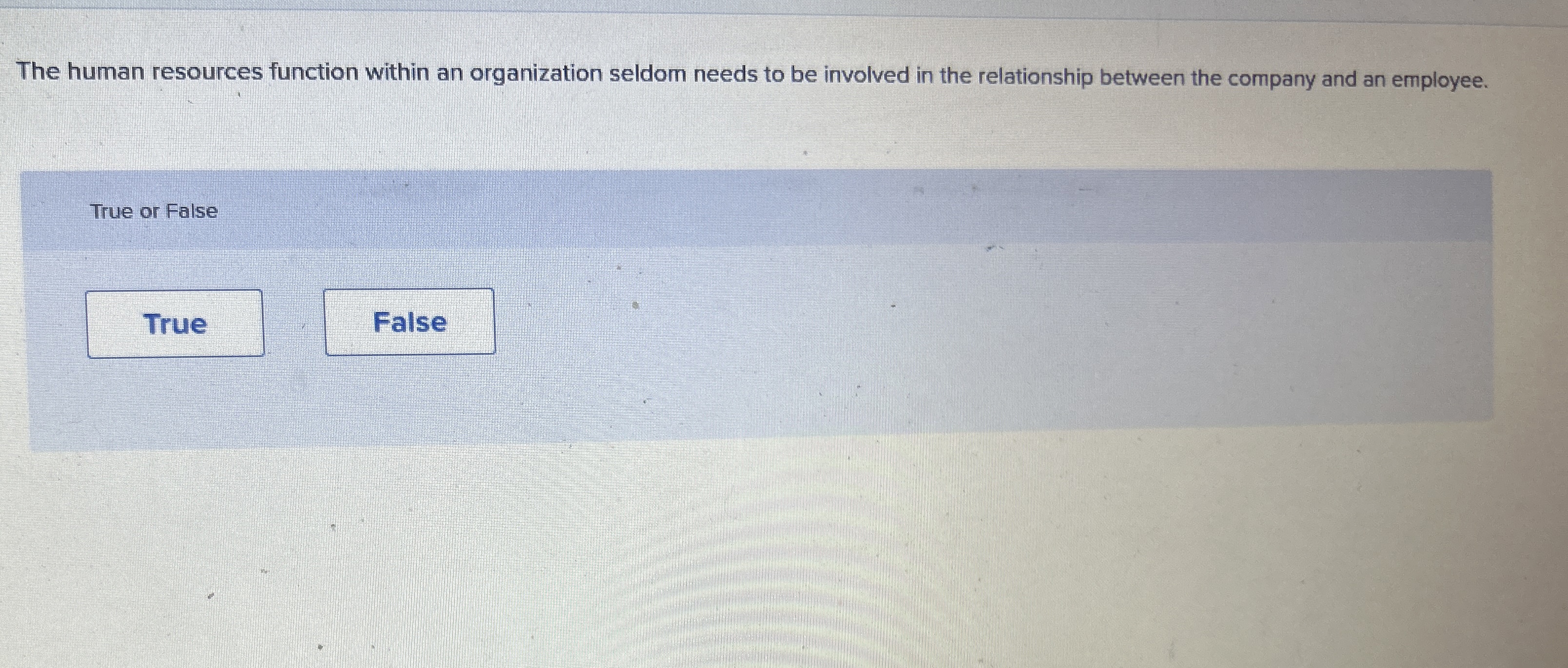 The human resources function within an