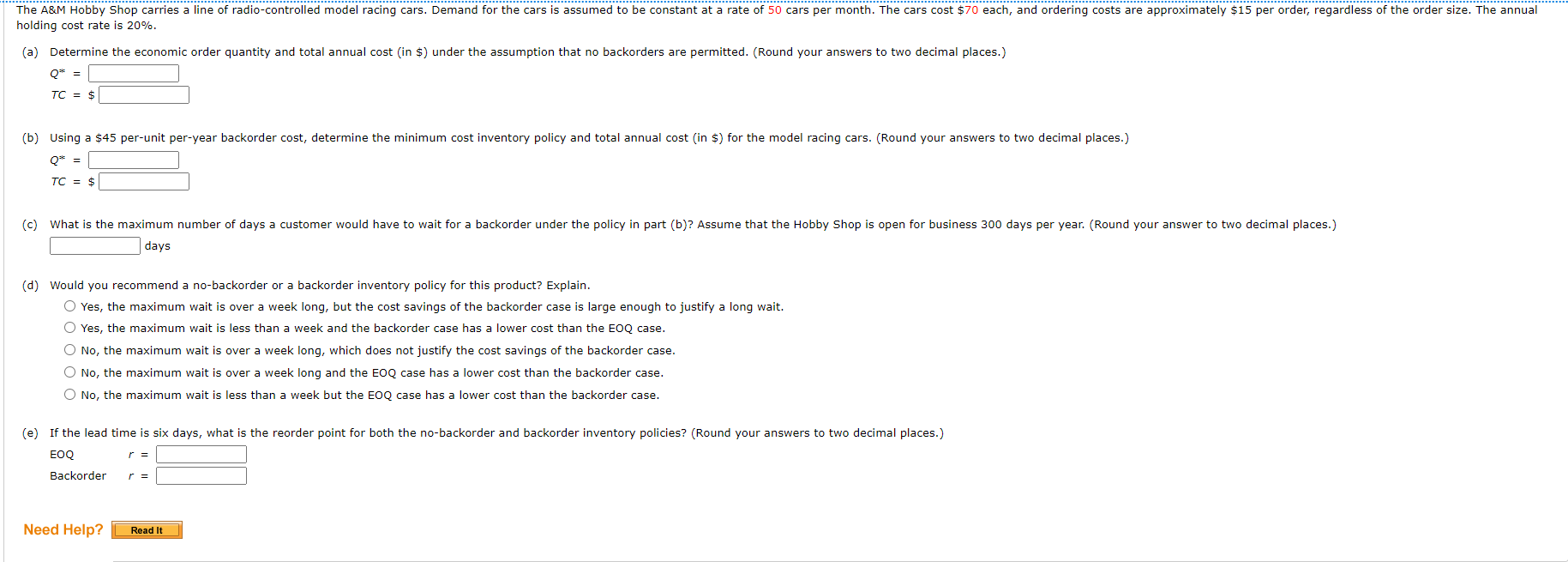 The A&M Hobby Shop carries a line of