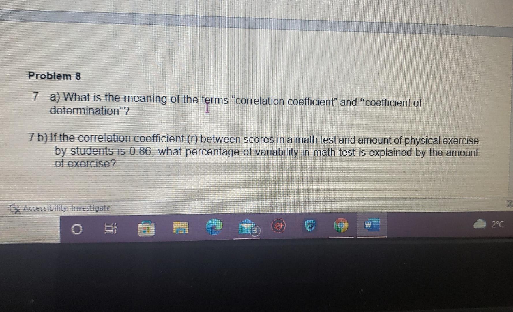 Problem 8 7 a) What is the meaning of the terms