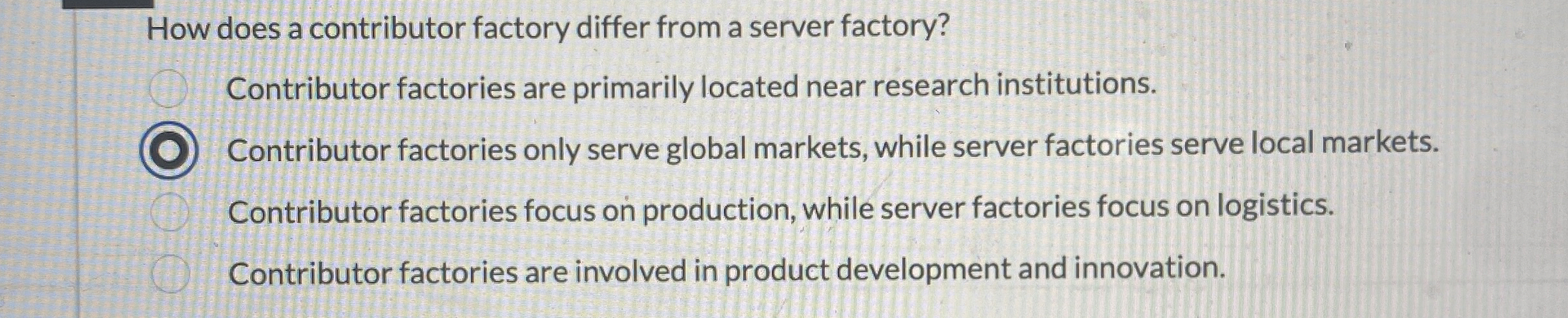 How does a contributor factory differ from a