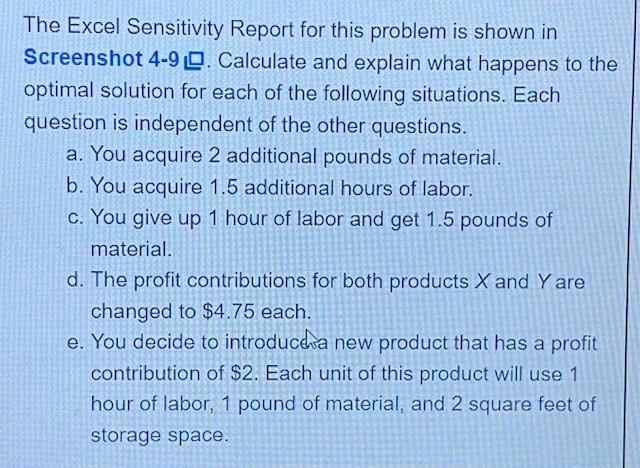 Consider the following LP problem, in which X and