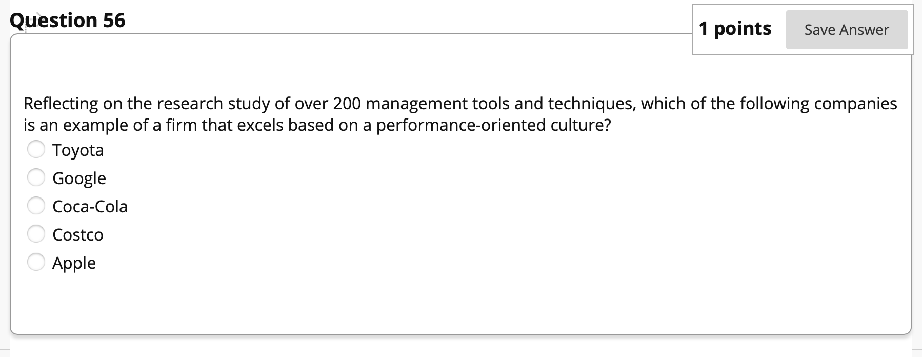 Question 56 1 points Save Answer Reflecting on