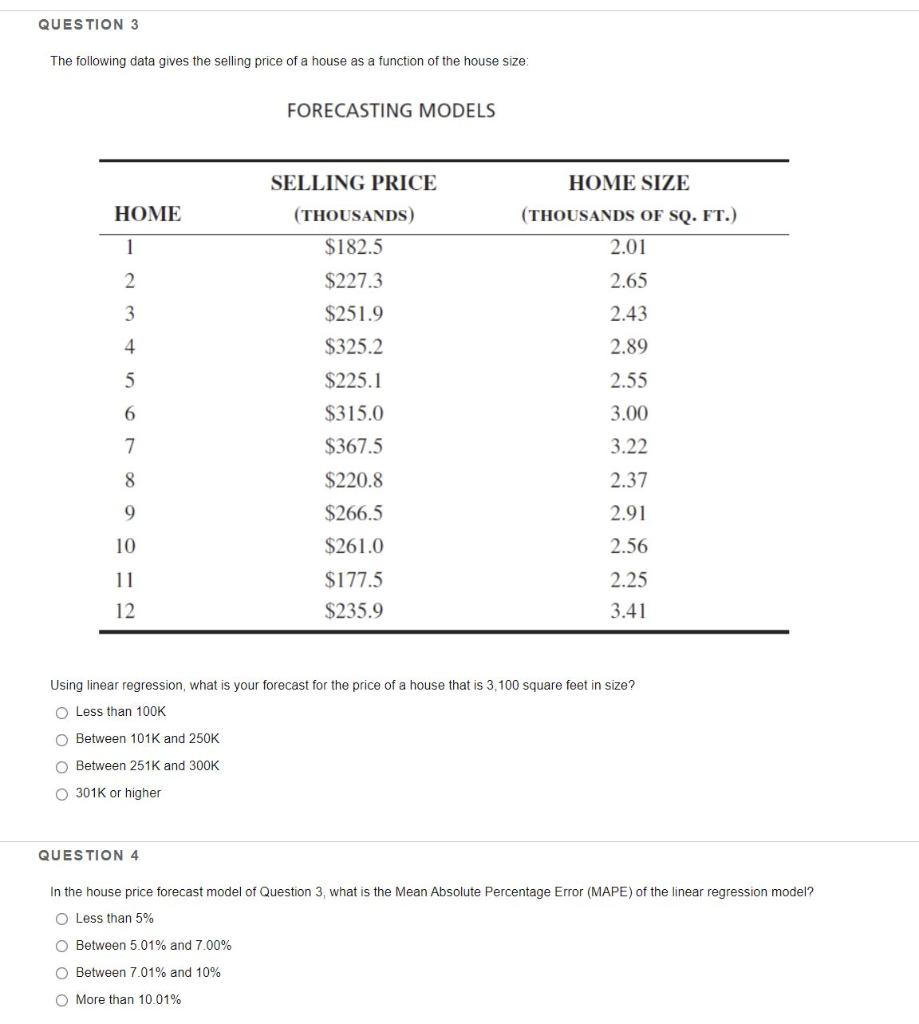 JUST QUESTION 4 PLEASE QUESTION 3 The following