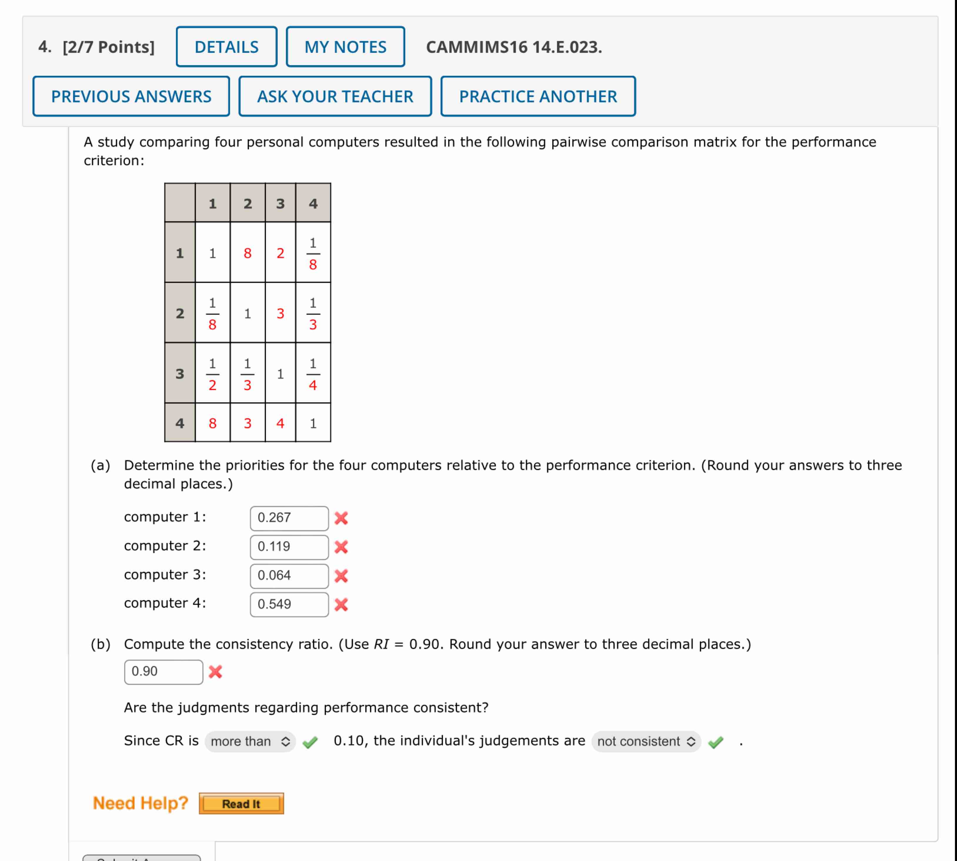 A study comparing four personal computers