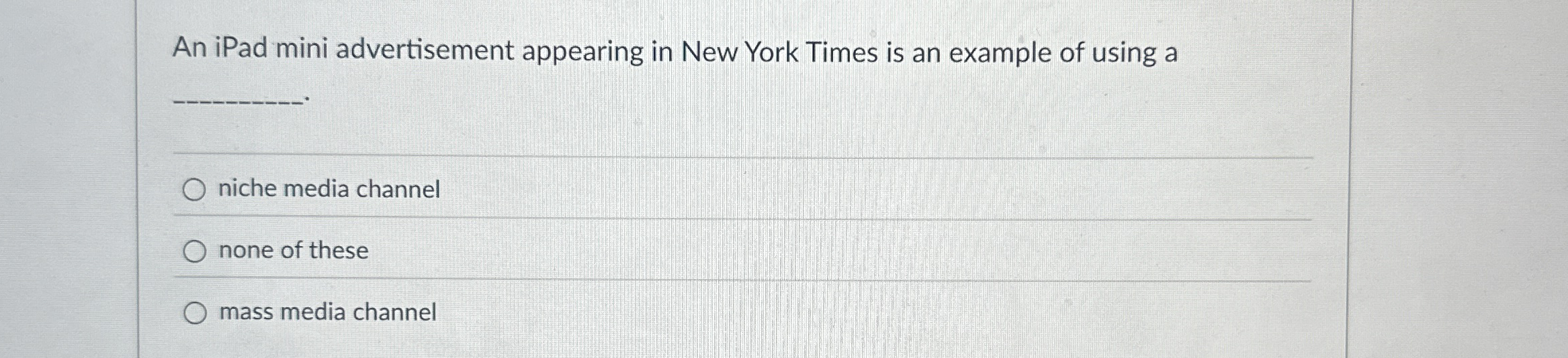 An iPad mini advertisement appearing in New York