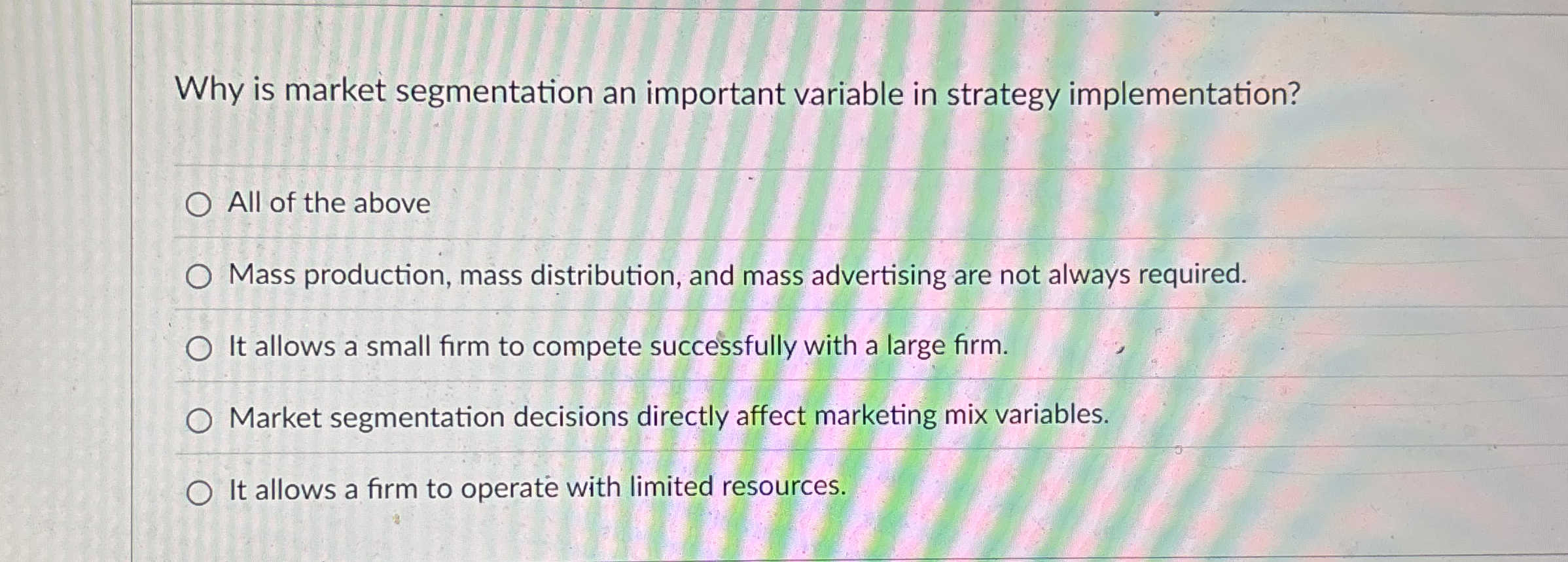 Why is market segmentation an important variable