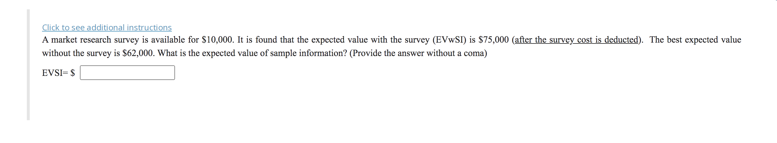 Click to see additional instructions A market