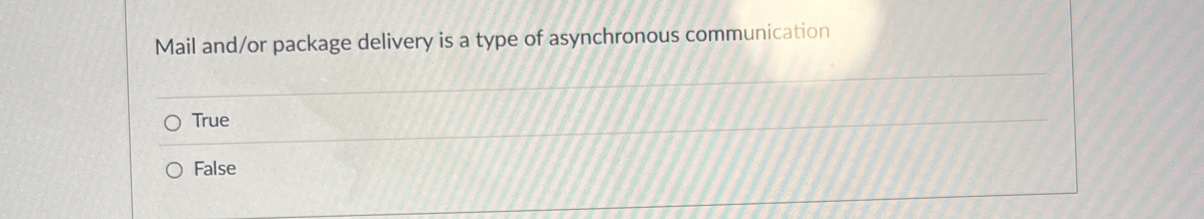 Mail and / or package delivery is a type of