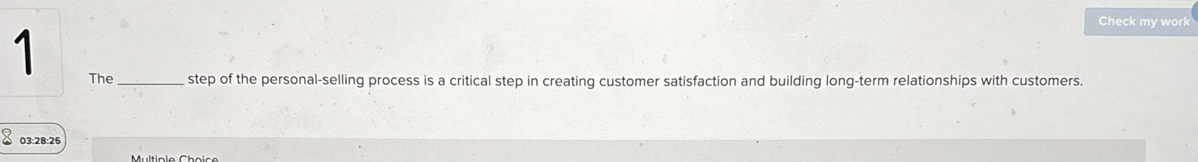 1 The step of the personal - selling process is a