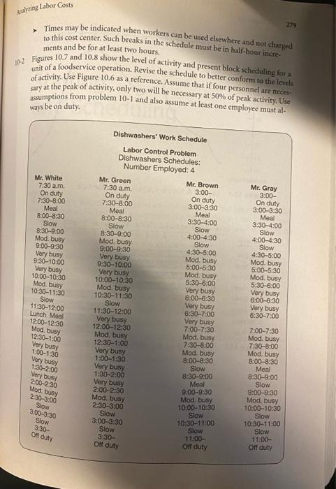 Chapter 10 Problems 10-1 Prepare bar charts using