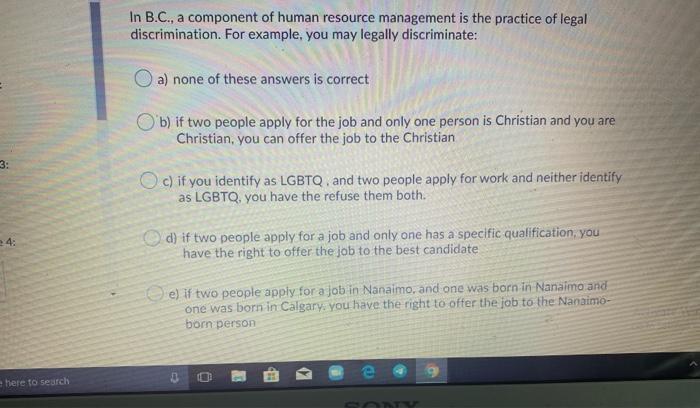 In B.C., a component of human resource management