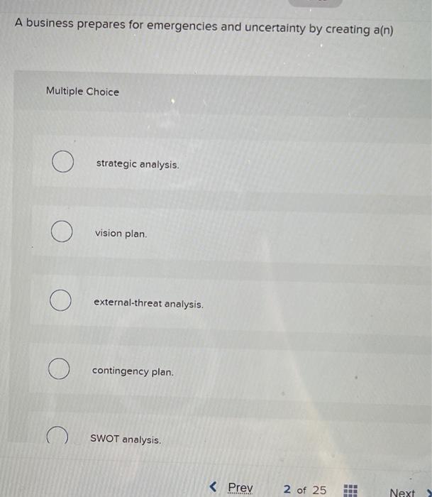 A business prepares for emergencies and