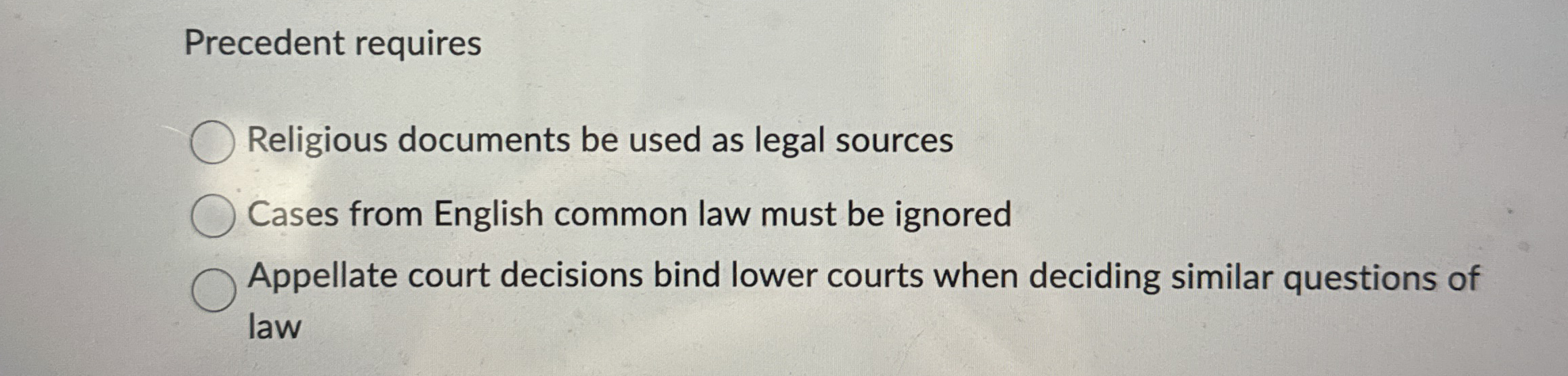 Precedent requires Religious documents be used as