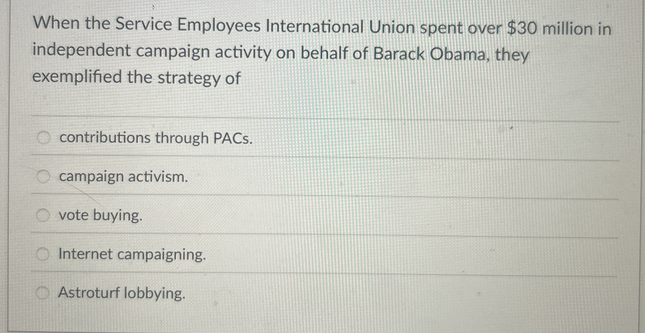 When the Service Employees International Union