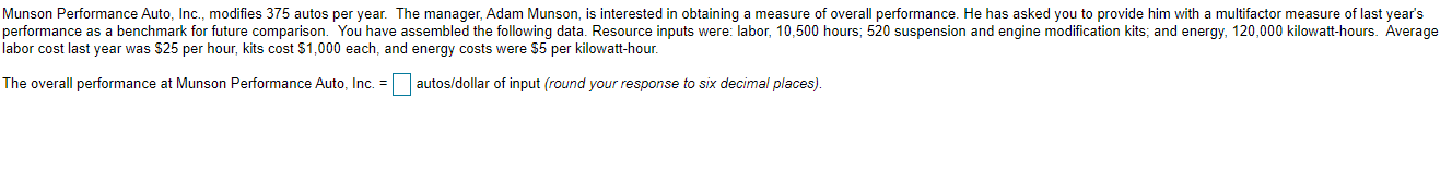 Munson Performance Auto, Inc., modifies 375 autos