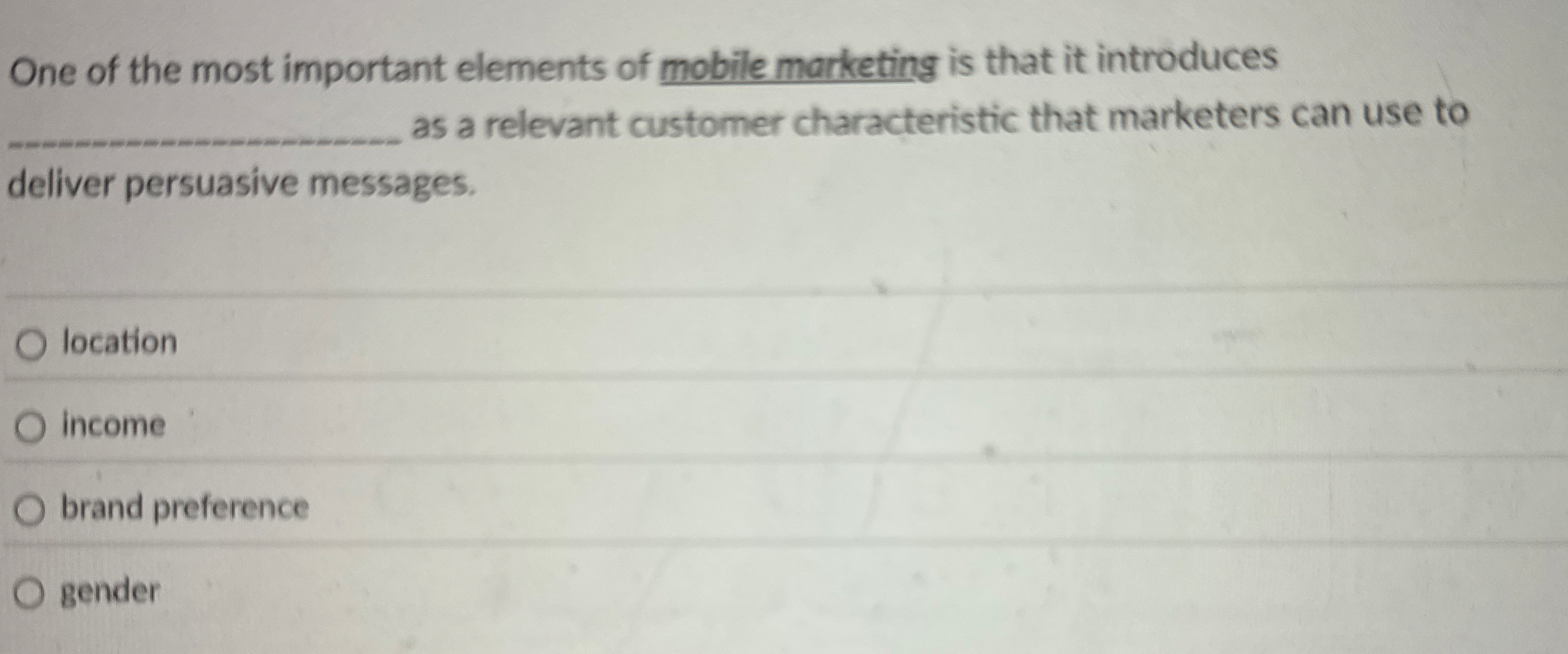 One of the most important elements of mobile