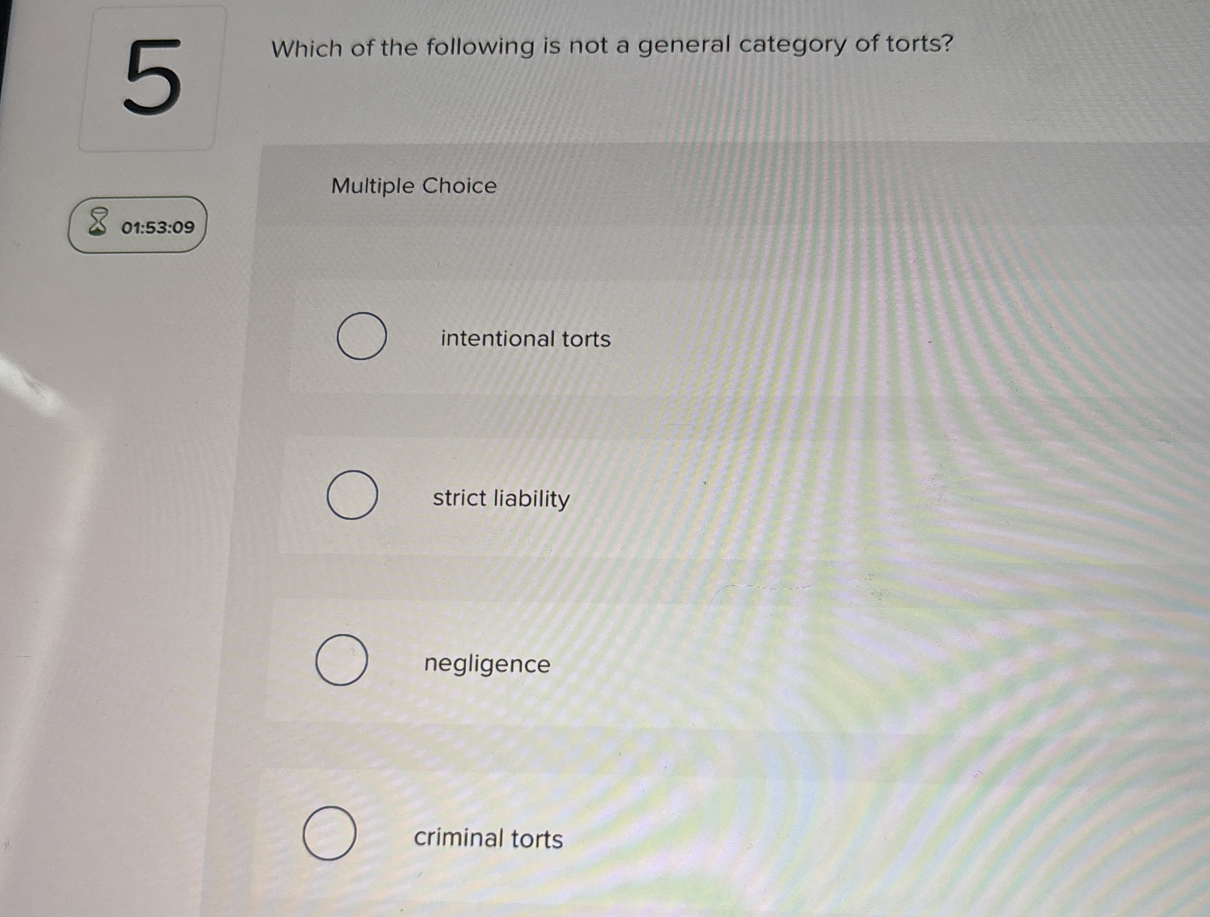 Which of the following is not a general category
