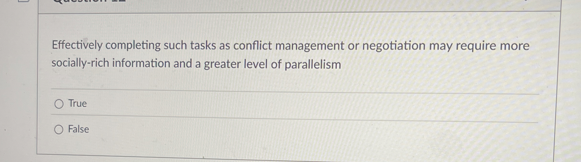 Effectively completing such tasks as conflict