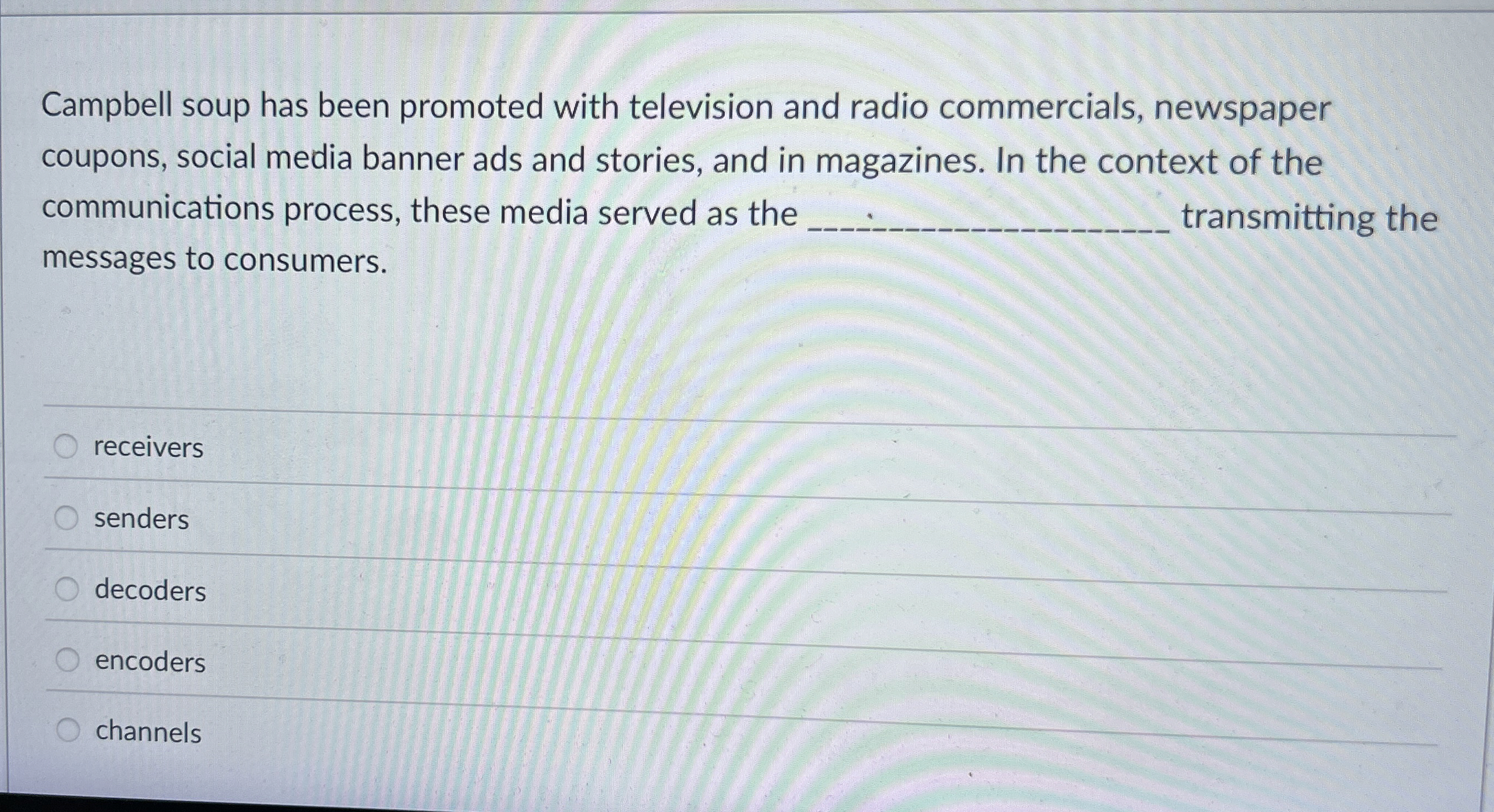 Campbell soup has been promoted with television