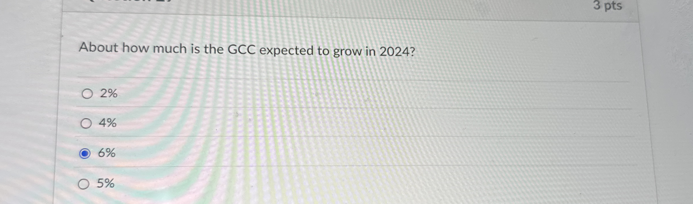 3 pts About how much is the GCC expected to grow