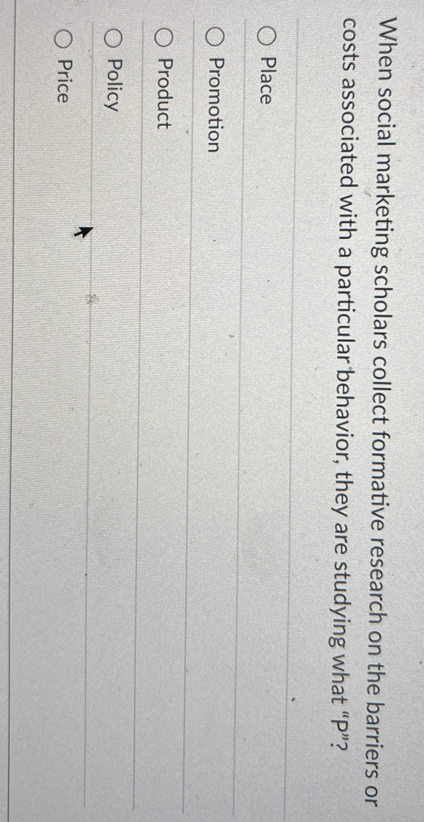 When social marketing scholars collect formative