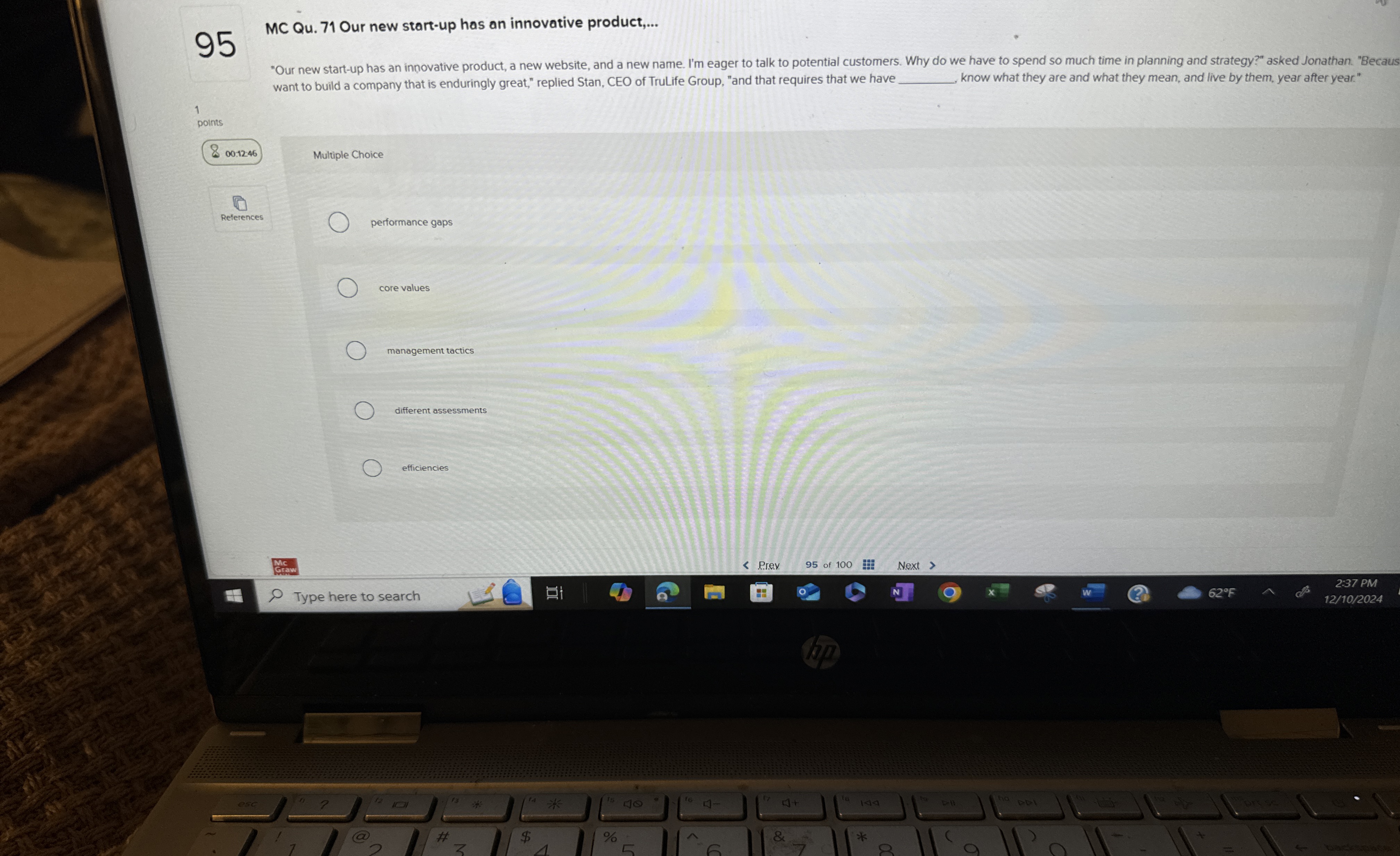 9 5 MC Qu . 7 1 Our new start - up has an