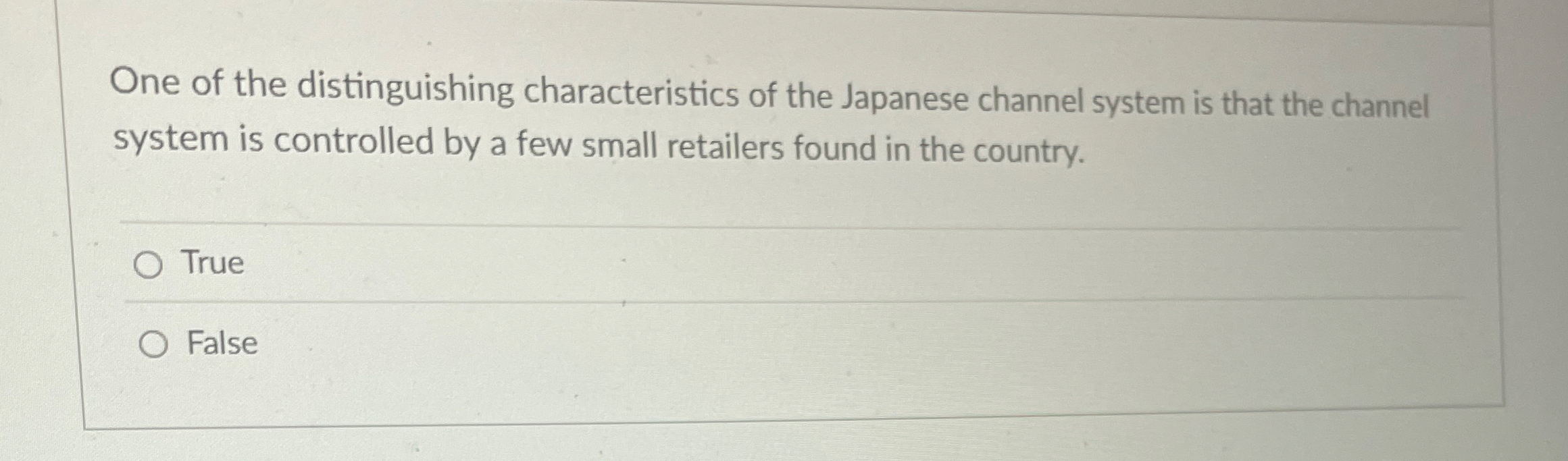 One of the distinguishing characteristics of the