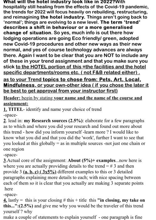 What will the hotel industry look like in