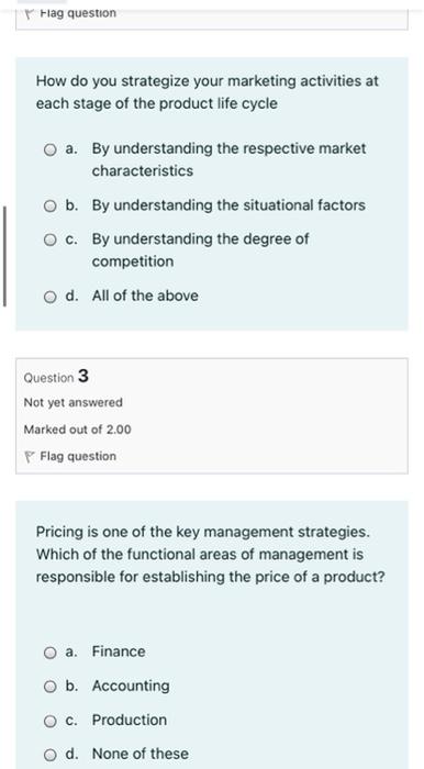 Flag question How do you strategize your