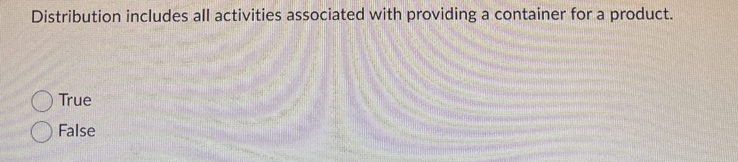 Distribution includes all activities associated