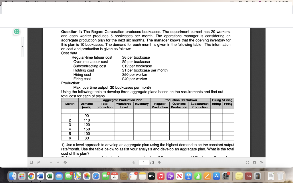Please COMPLETE ON EXCEL AND SHOW FORMULAS AND