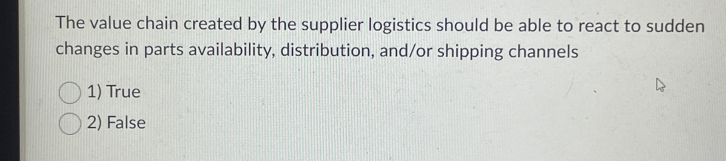 The value chain created by the supplier logistics