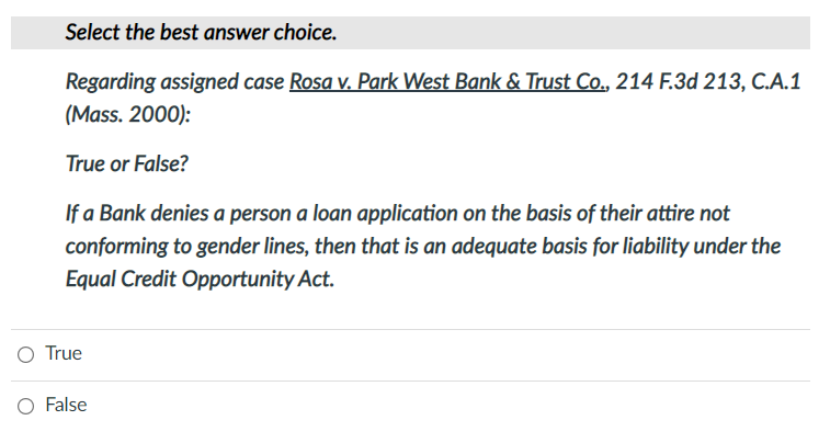 Select the best answer choice. Regarding assigned