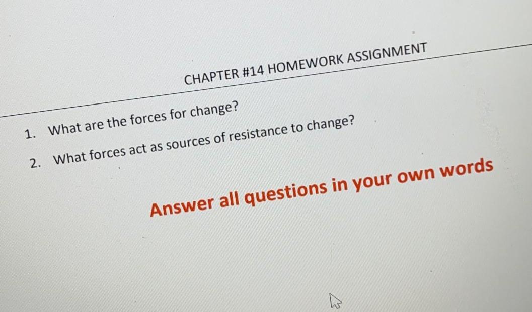 200-250 words CHAPTER #14 HOMEWORK ASSIGNMENT 1.