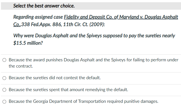Select the best answer choice. Regarding assigned