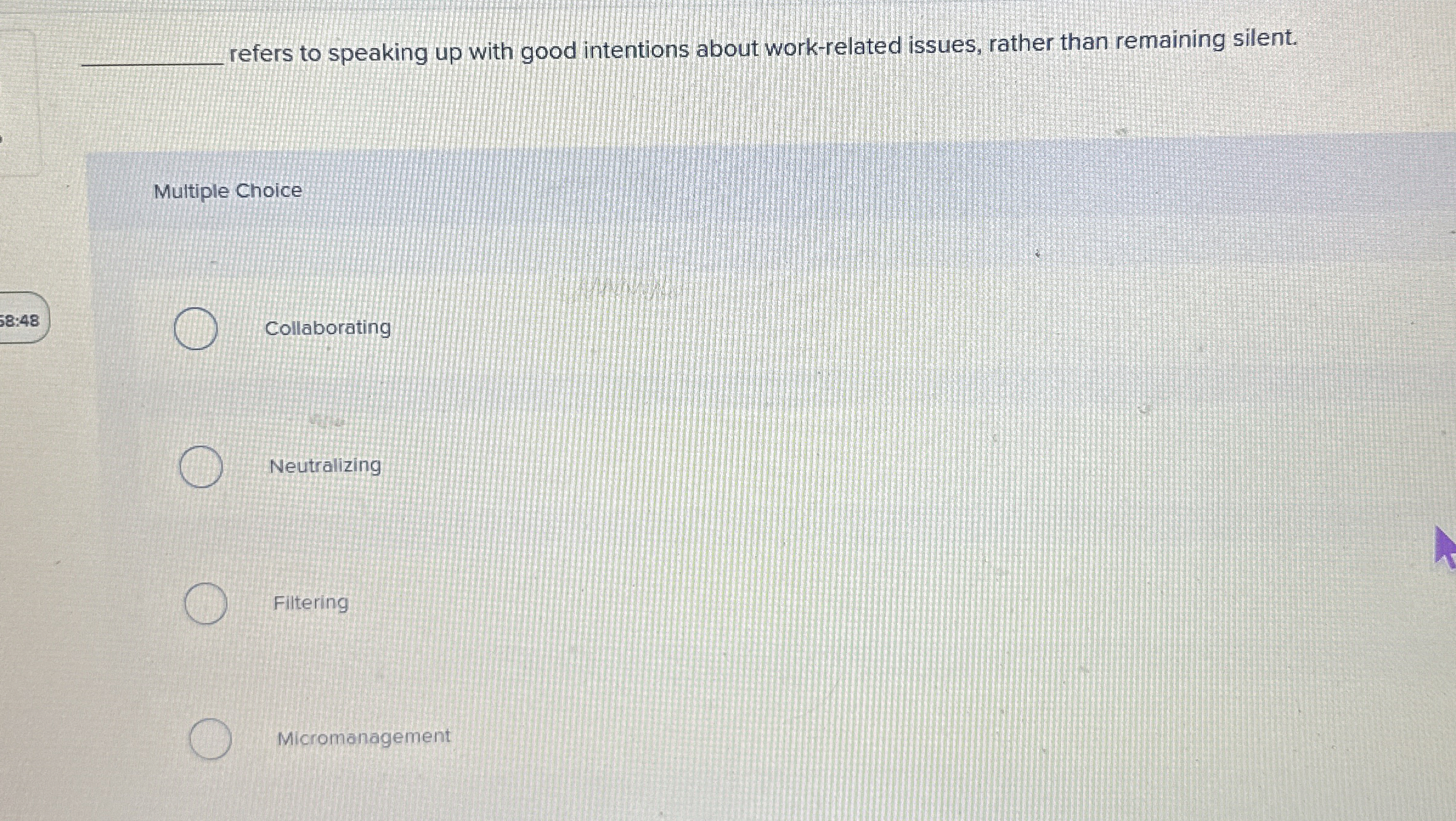 refers to speaking up with good intentions about