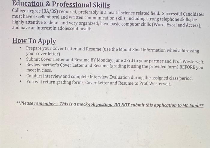 write cover letter on this? *it cant be submit it