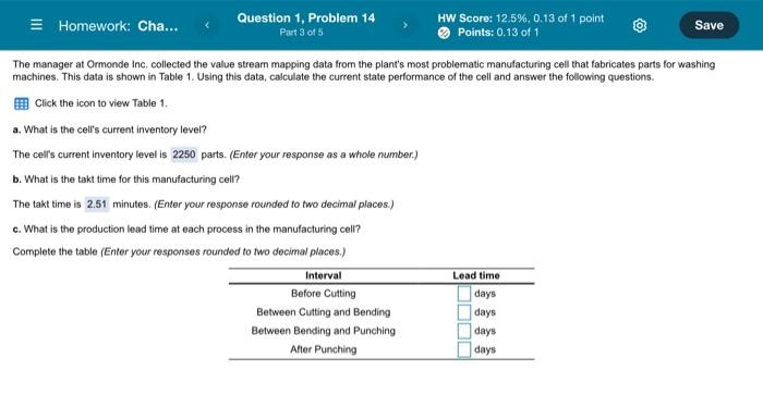 Homework: Cha... Question 1. Problem 14 HW Score: