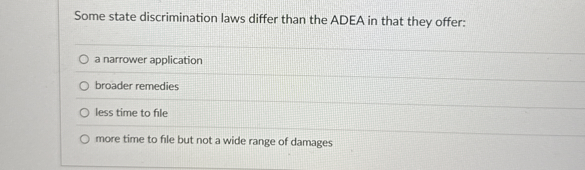 Some state discrimination laws differ than the