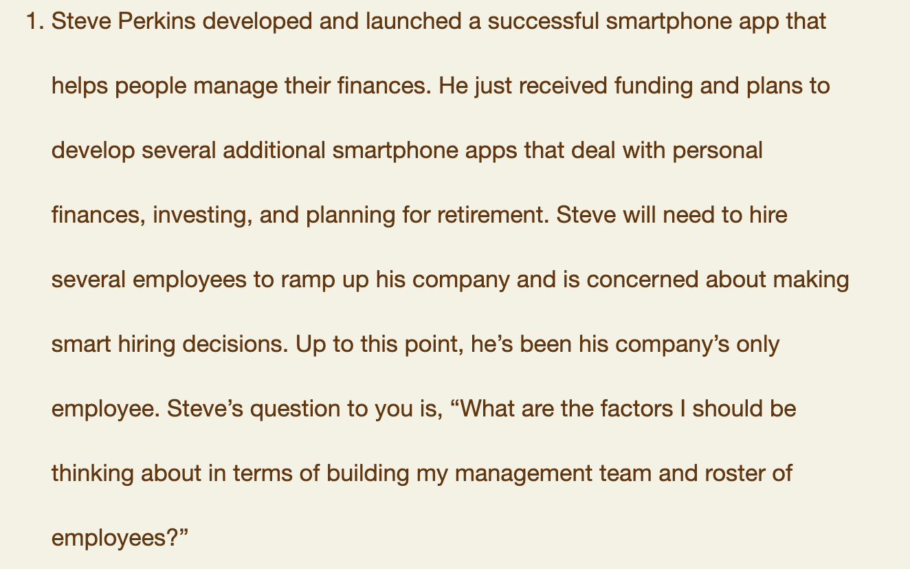 1. Steve Perkins developed and launched a