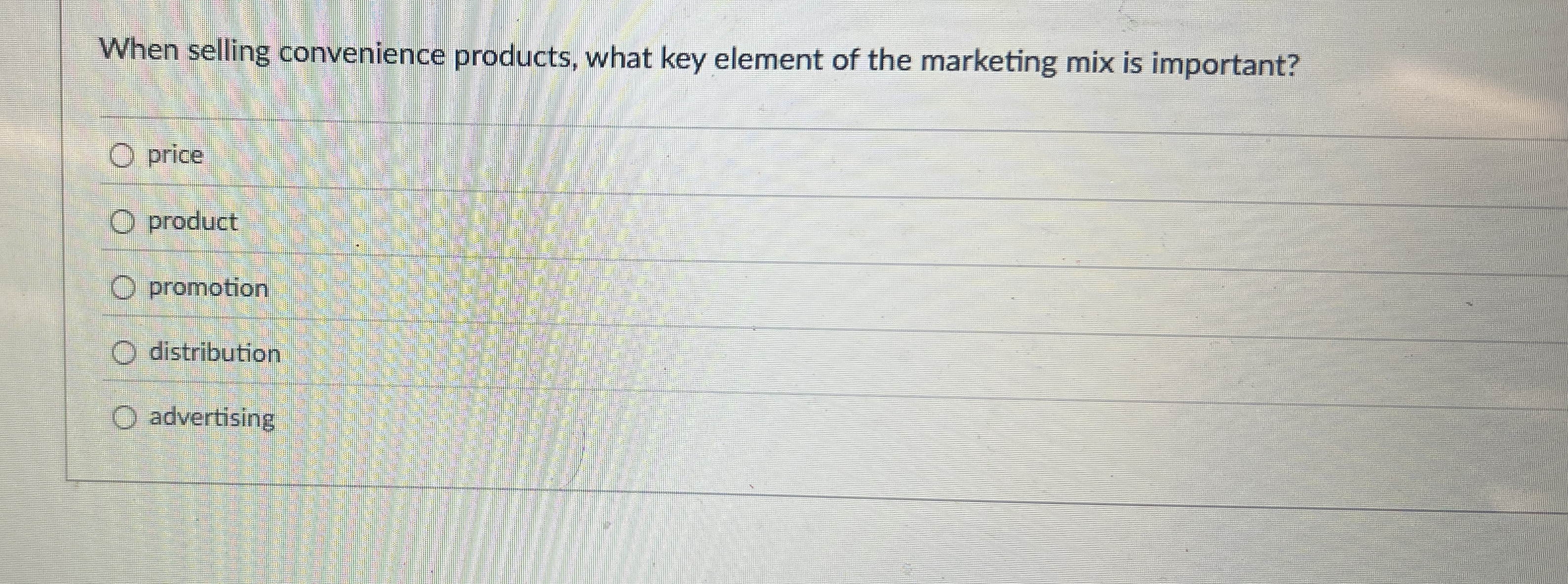 When selling convenience products, what key