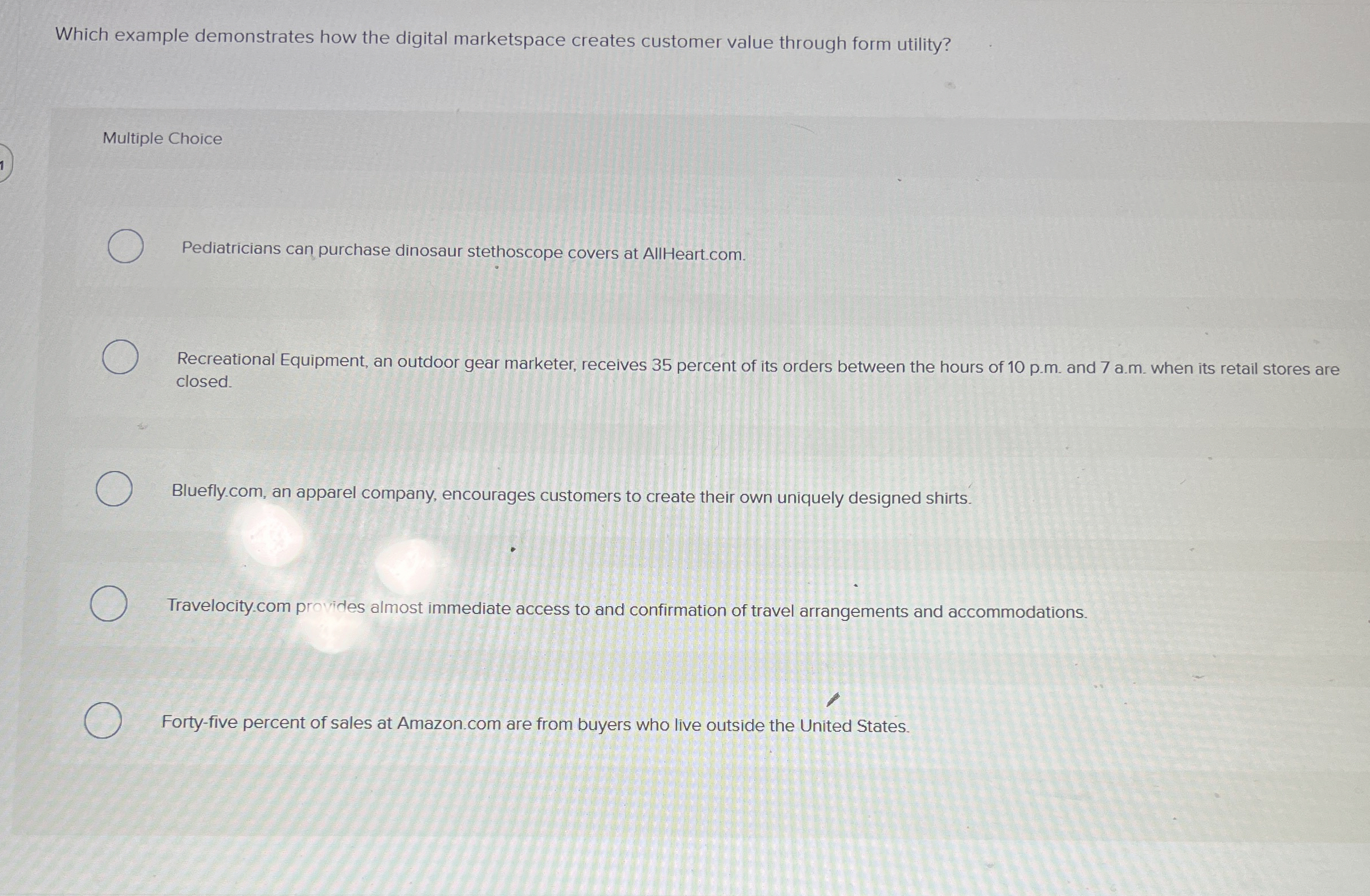 Which example demonstrates how the digital