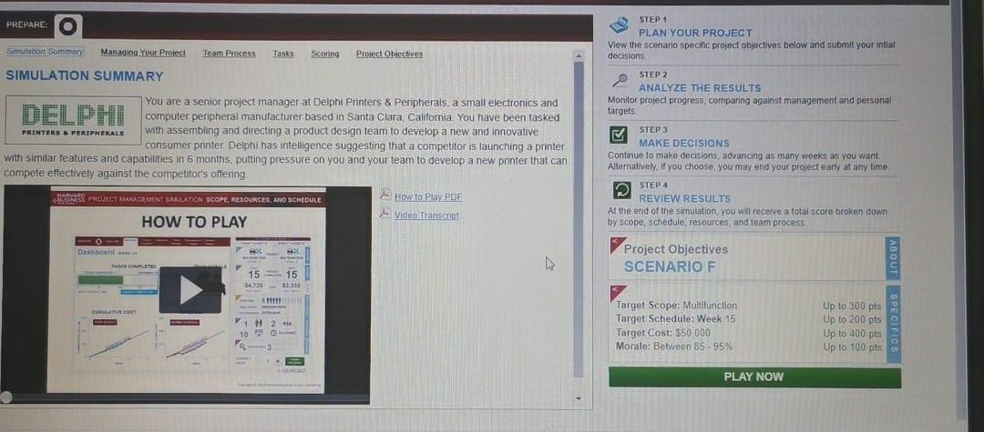 PREPARC O STEP 1 PLAN YOUR PROJECT View the