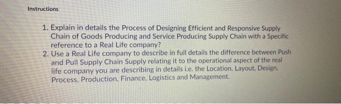 i have only three hours to do it Instructions 1.