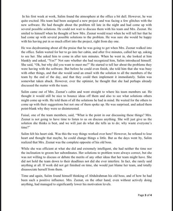 What should Salim do to resolve his situation?