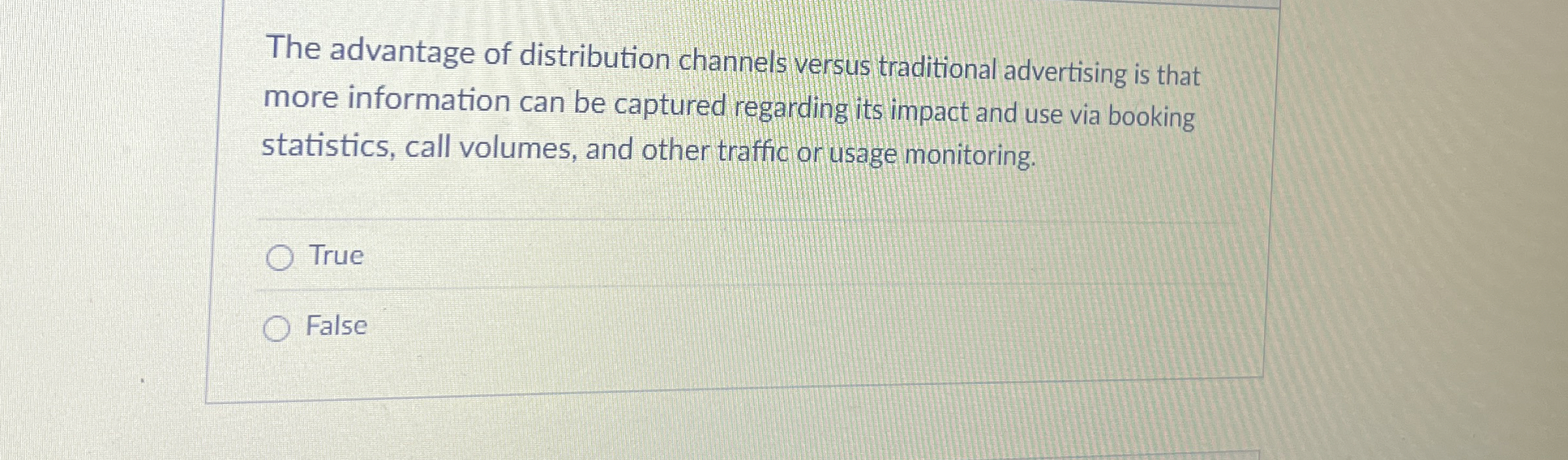 The advantage of distribution channels versus