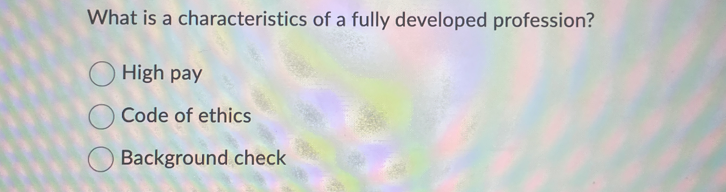 What is a characteristics of a fully developed