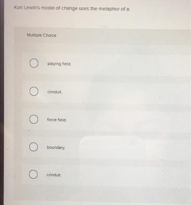 Answer all please or thumbs down Kurt Lewin's