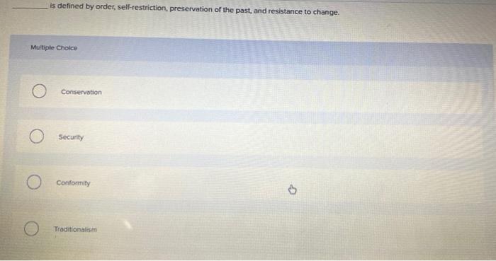 is defined by order, self-restriction